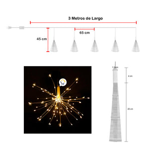 Luces Led Fuegos Artificiales 3m 1601V